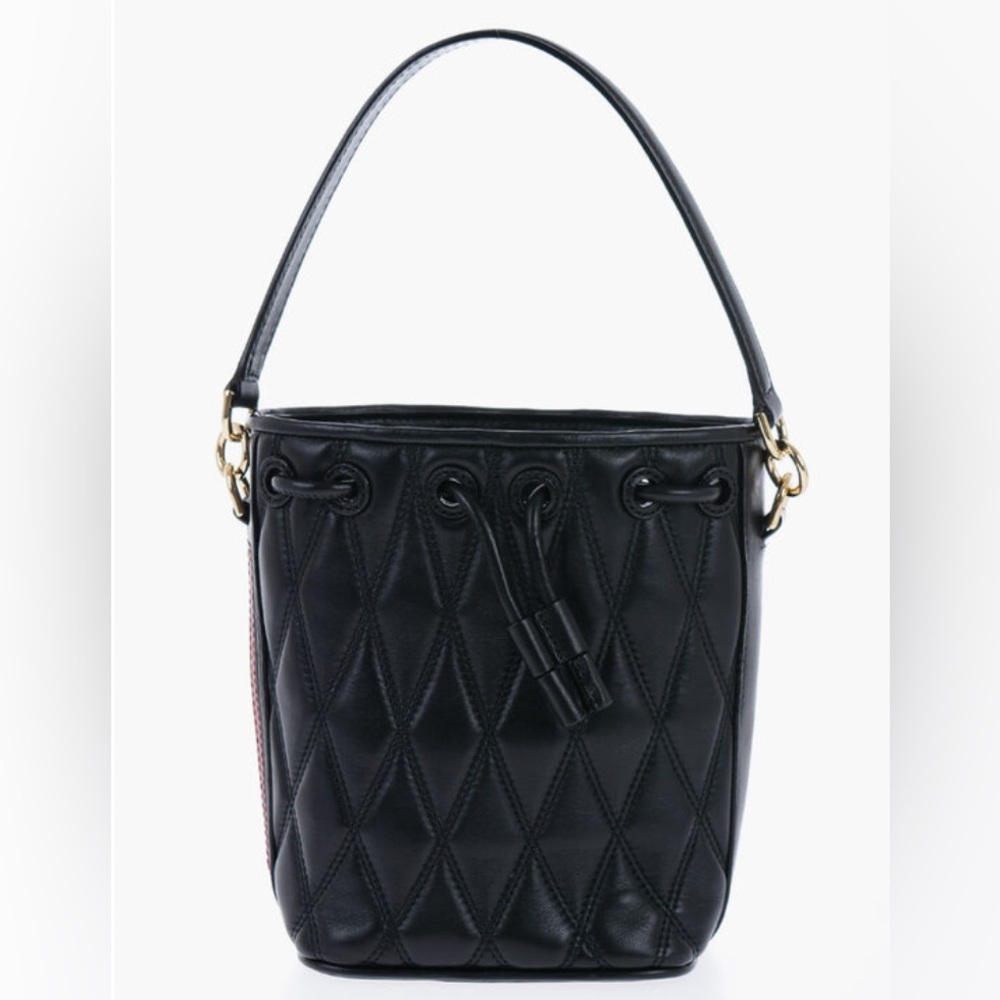 BALLY Quilted Leather Donae Bucket Bag. NWOT